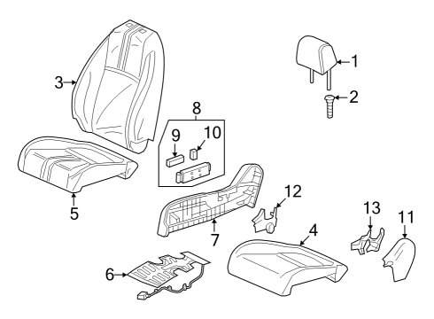 2023 Acura Integra Pad, Right Front Diagram for 81137-3S5-AA1