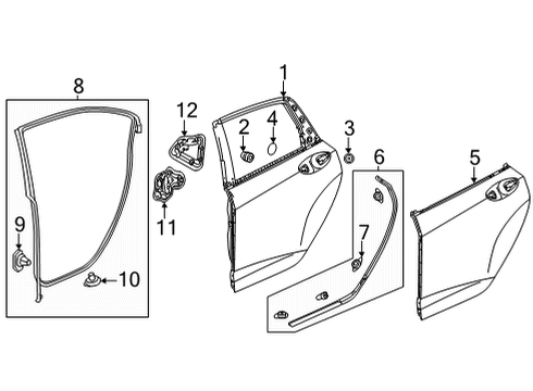 2022 Acura TLX Door & Components Diagram 2