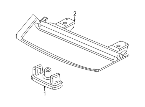 2023 Acura TLX High Mounted Stop Lamp, License Lamps Diagram