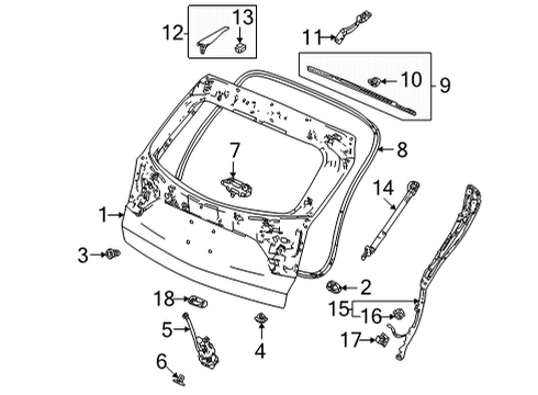 2023 Acura MDX Gate & Hardware Diagram