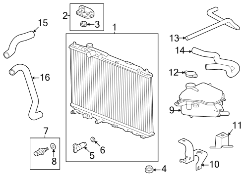 2024 Acura Integra Radiator Diagram for 19010-66V-A01