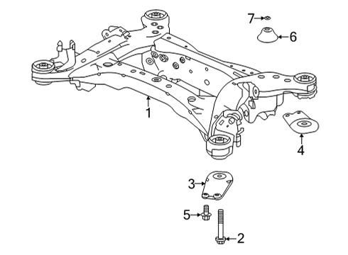 2022 Acura TLX Suspension Mounting - Rear Diagram 2