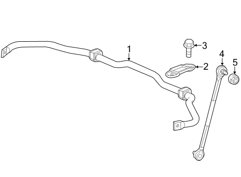 2023 Acura Integra Stabilizer Bar & Components - Front Diagram