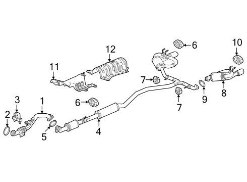 2023 Acura Integra Exhaust Components Diagram 1