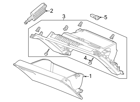 2023 Acura Integra Box Assembly Nh900L Diagram for 77501-T20-A01ZA