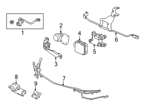 2023 Acura TLX Parking Aid Diagram 1