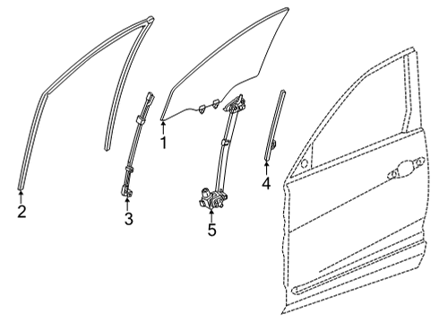 2021 Acura TLX Channel, Right Front Diagram for 72235-TGV-A02