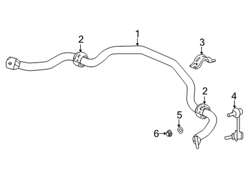 2023 Acura MDX Stabilizer Bar & Components - Front Diagram