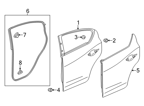 2022 Acura ILX Door & Components Diagram 2