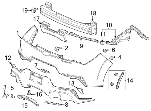 2024 Acura Integra Face, Rear Bumper Diagram for 04715-31M-A00ZZ