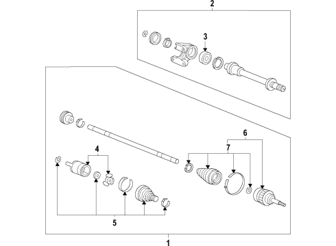 2022 Acura TLX Axle Shafts & Joints, Drive Axles Diagram