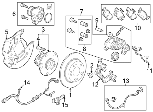 2024 Acura Integra Bearing Assembly , Rear Diagram for 42200-T60-A01