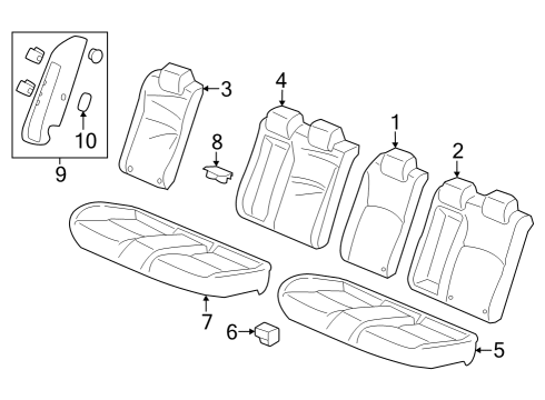 2024 Acura Integra Pad, Rear Diagram for 82137-31M-A01