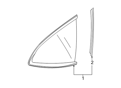 2024 Acura MDX Glass & Hardware - Quarter Panel Diagram