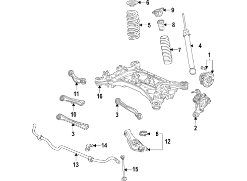 2021 Acura TLX S/Abs Unit, Right Rear Diagram for 52611-TGZ-A51