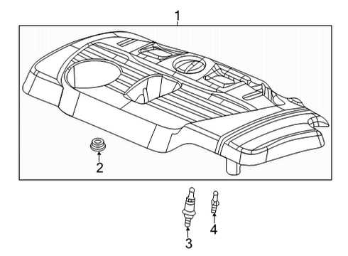 2023 Acura TLX Engine Appearance Cover Diagram 1