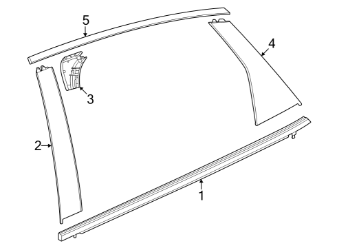 2023 Acura Integra Molding, Right Rear Door Diagram for 72910-3S5-A01