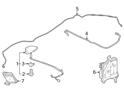 2024 Acura Integra Antenna R568P Diagram for 8A150-3S5-C51ZB