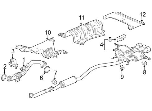 2024 Acura Integra Muffler, Exhaust Diagram for 18307-31M-A03