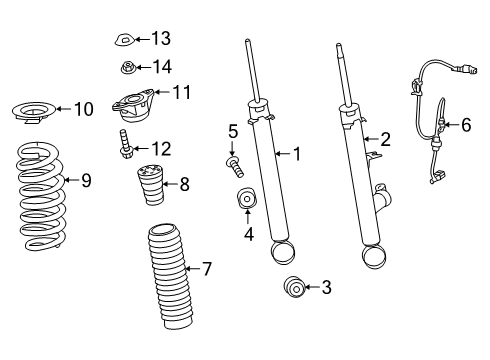 2024 Acura RDX Shocks & Components - Rear Diagram 2