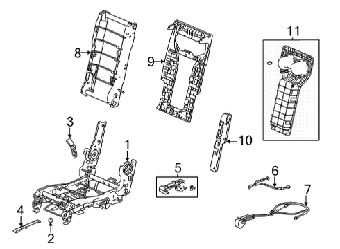 2023 Acura MDX Tracks & Components Diagram 1