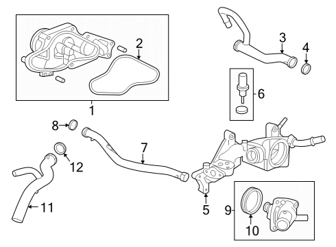 2022 Acura MDX Pipe, Connecting Diagram for 19505-6S9-A00