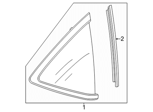 2023 Acura TLX Glass & Hardware - Quarter Panel Diagram