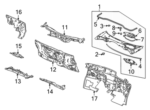 2023 Acura MDX Cowl Diagram