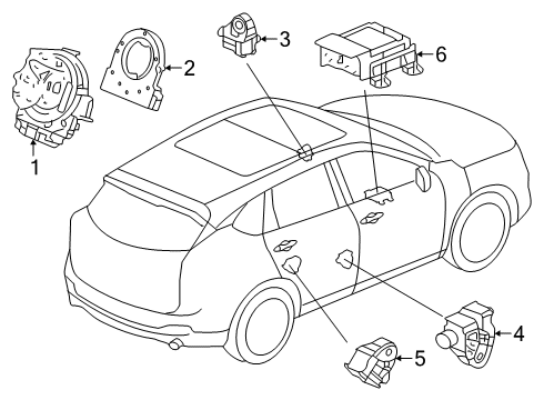 2024 Acura RDX Air Bag Components Diagram 2