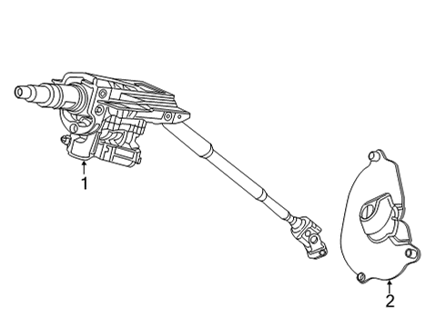 2024 Acura MDX Steering Column Assembly Diagram