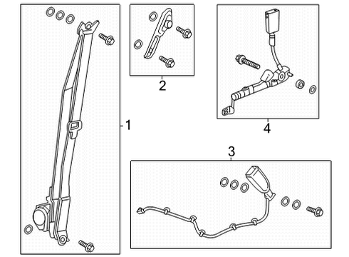 2023 Acura TLX Seat Belt Diagram