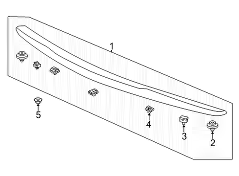 2023 Acura TLX Rear Spoiler Diagram