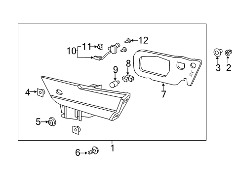 2022 Acura ILX Backup Lamps Diagram