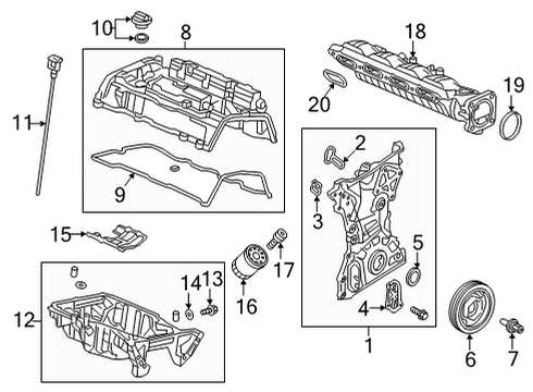 2021 Acura TLX Body Assembly (Gmj0A) Diagram for 16400-6S9-A01