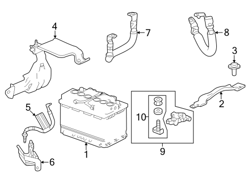 2022 Acura MDX Cable Assembly Diagram for 32421-TYB-A00