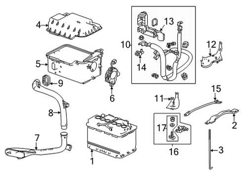 2022 Acura MDX Cable Assembly Diagram for 32600-TYB-A00