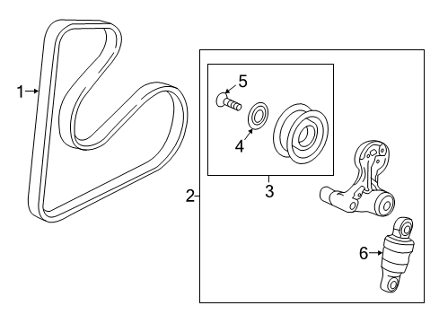 2022 Acura ILX Belts & Pulleys Diagram