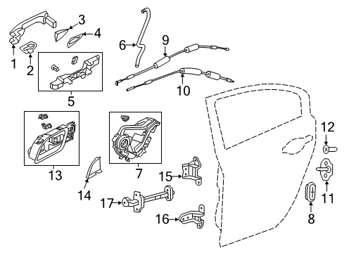 2022 Acura ILX Rear Door Diagram 3