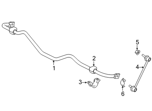 2023 Acura MDX Rear Suspension, Lower Control Arm, Upper Control Arm, Ride Control, Stabilizer Bar, Suspension Components Diagram 1