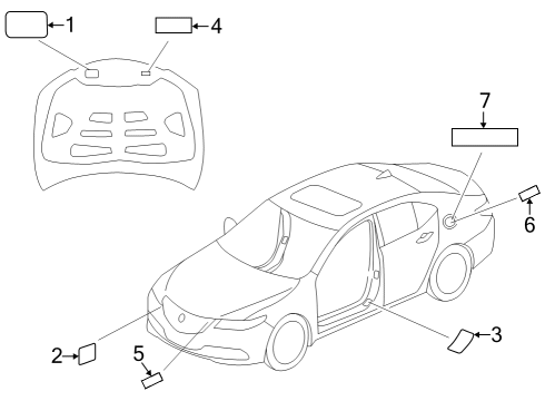 2023 Acura Integra Information Labels Diagram