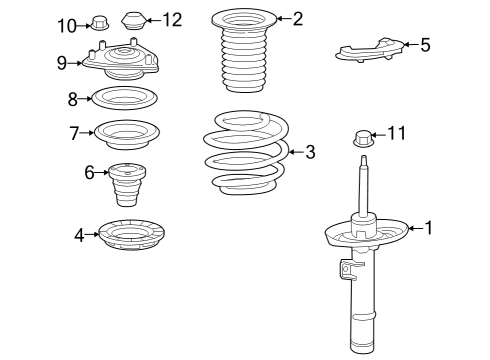 2024 Acura Integra Spring, Right Front Diagram for 51401-TGH-A02