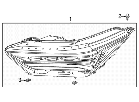 2023 Acura MDX Headlamp Components Diagram