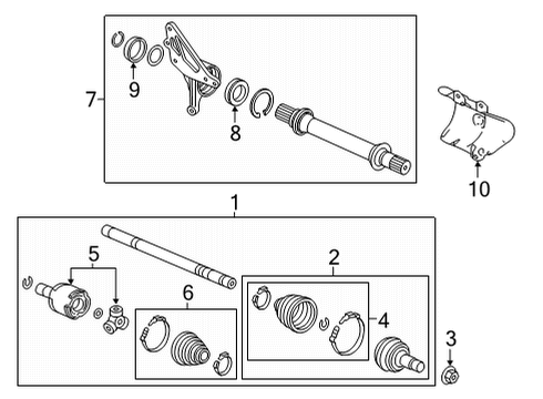 2024 Acura MDX Drive Axles - Front Diagram 2