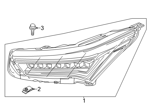 2022 Acura RDX Headlight Assembly , Right Diagram for 33100-TJB-A51