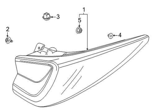 2023 Acura MDX Tail Lamps Diagram