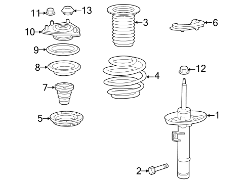 2023 Acura Integra Bearing, Front Diagram for 51726-T20-A01