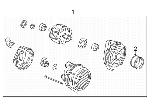 2021 Acura TLX Alternator (Ahga117) Diagram for 31100-6S9-A01