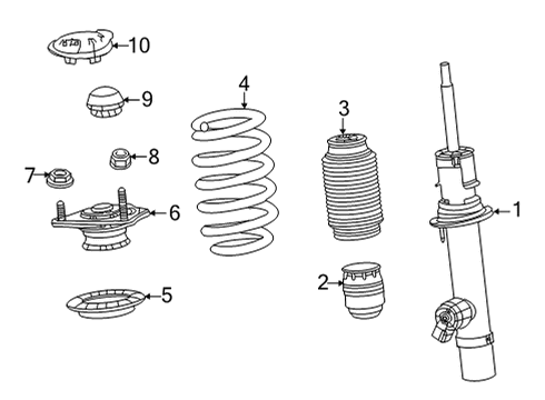 2022 Acura TLX Struts & Components - Front Diagram