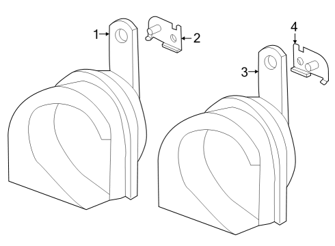 2023 Acura Integra Horn Assembly (Low) Diagram for 38100-3S5-A01