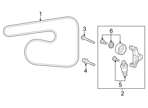 2023 Acura Integra Belt, Alternator Diagram for 31110-5AG-Z01